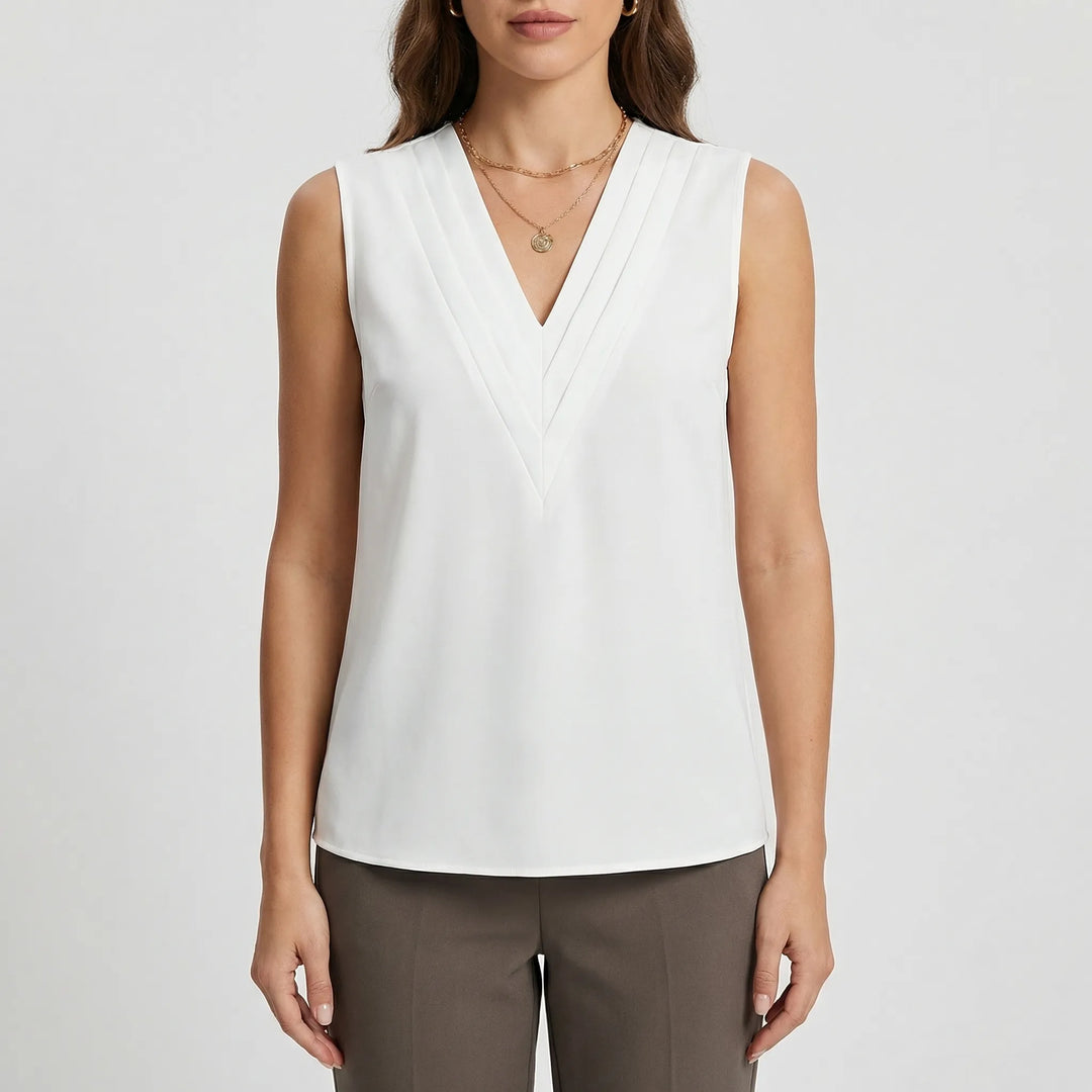 Necova - Sleeveless V-Neck Women's Top