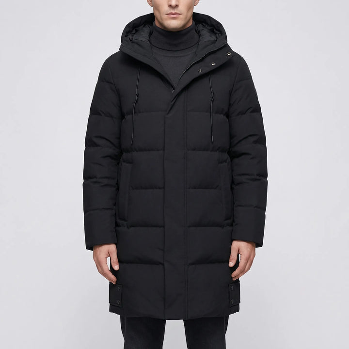 Nordarc - Long Quilted Hooded Parka For Men