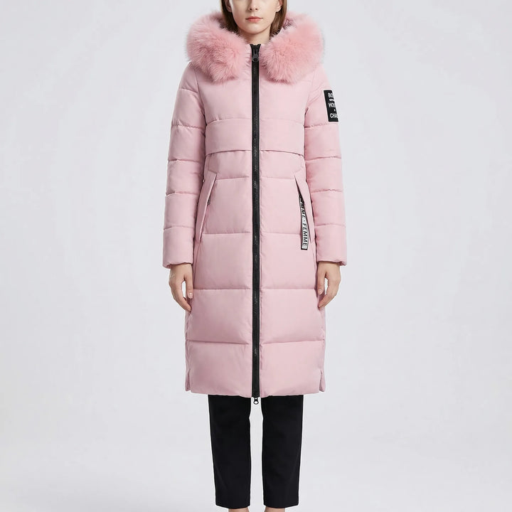 Nordelle - Long Quilted Puffer Coat With Fur-Trimmed Hood