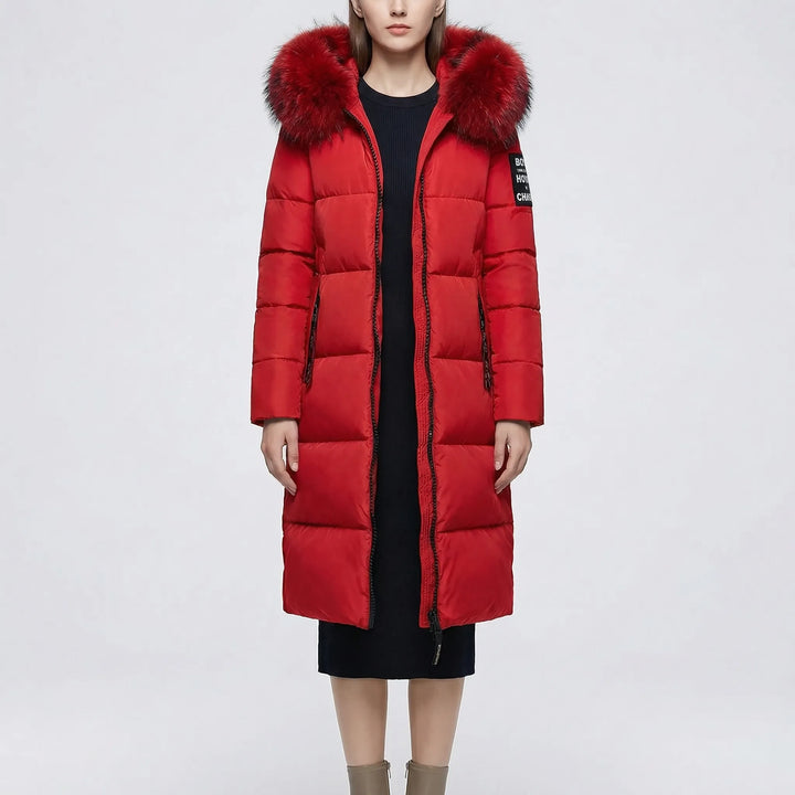 Nordelle - Long Quilted Puffer Coat With Fur-Trimmed Hood