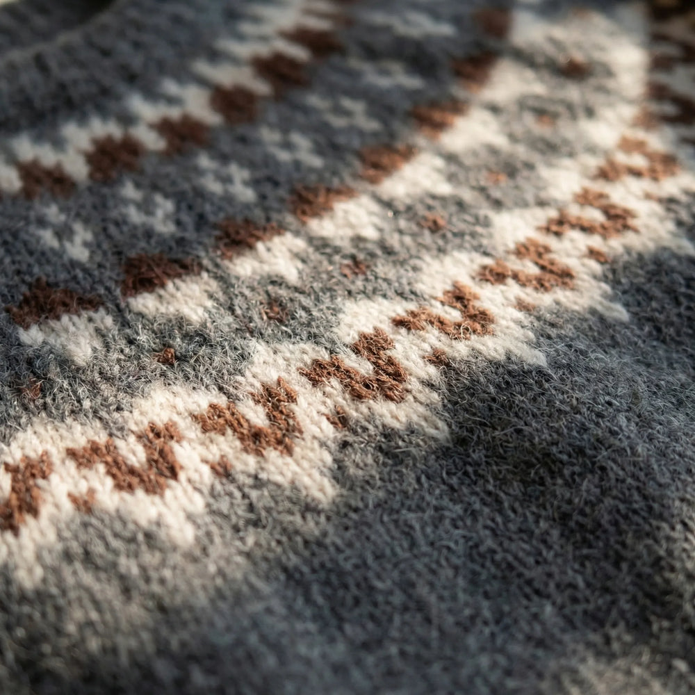 Nordrvik - Fair Isle Crewneck Pullover Sweater