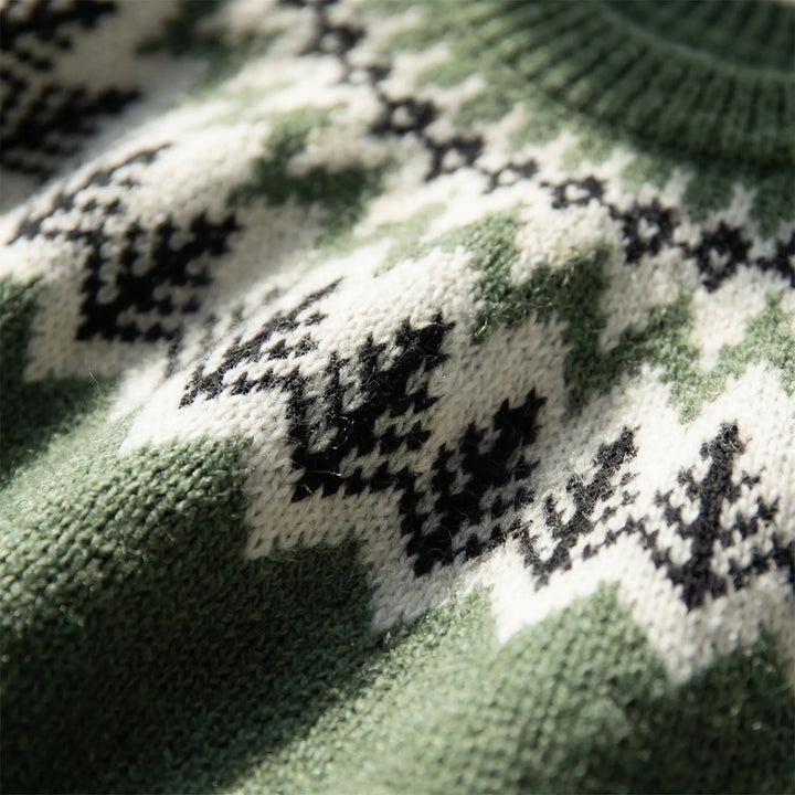 Nordvela - Fair Isle Print Pullover Sweater