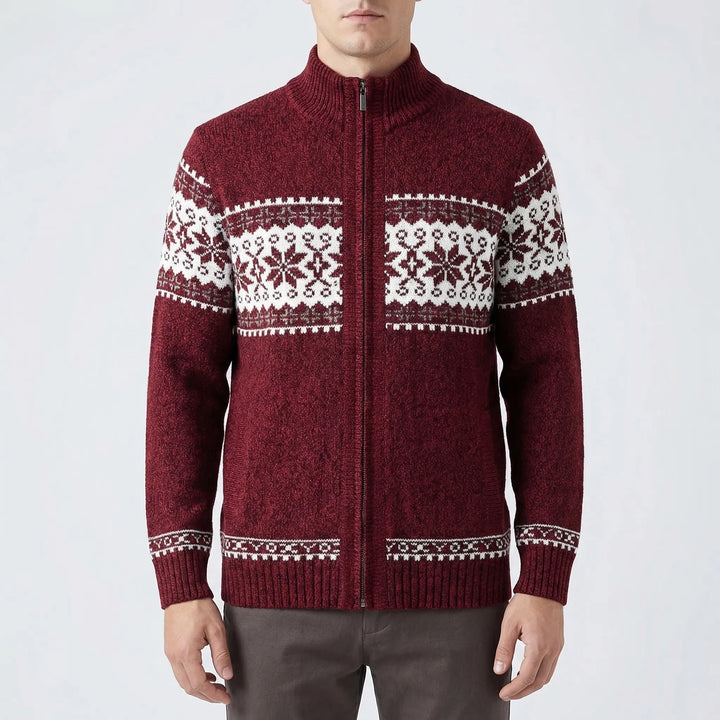 Norwick - Fair Isle Zip-Up Knit Cardigan