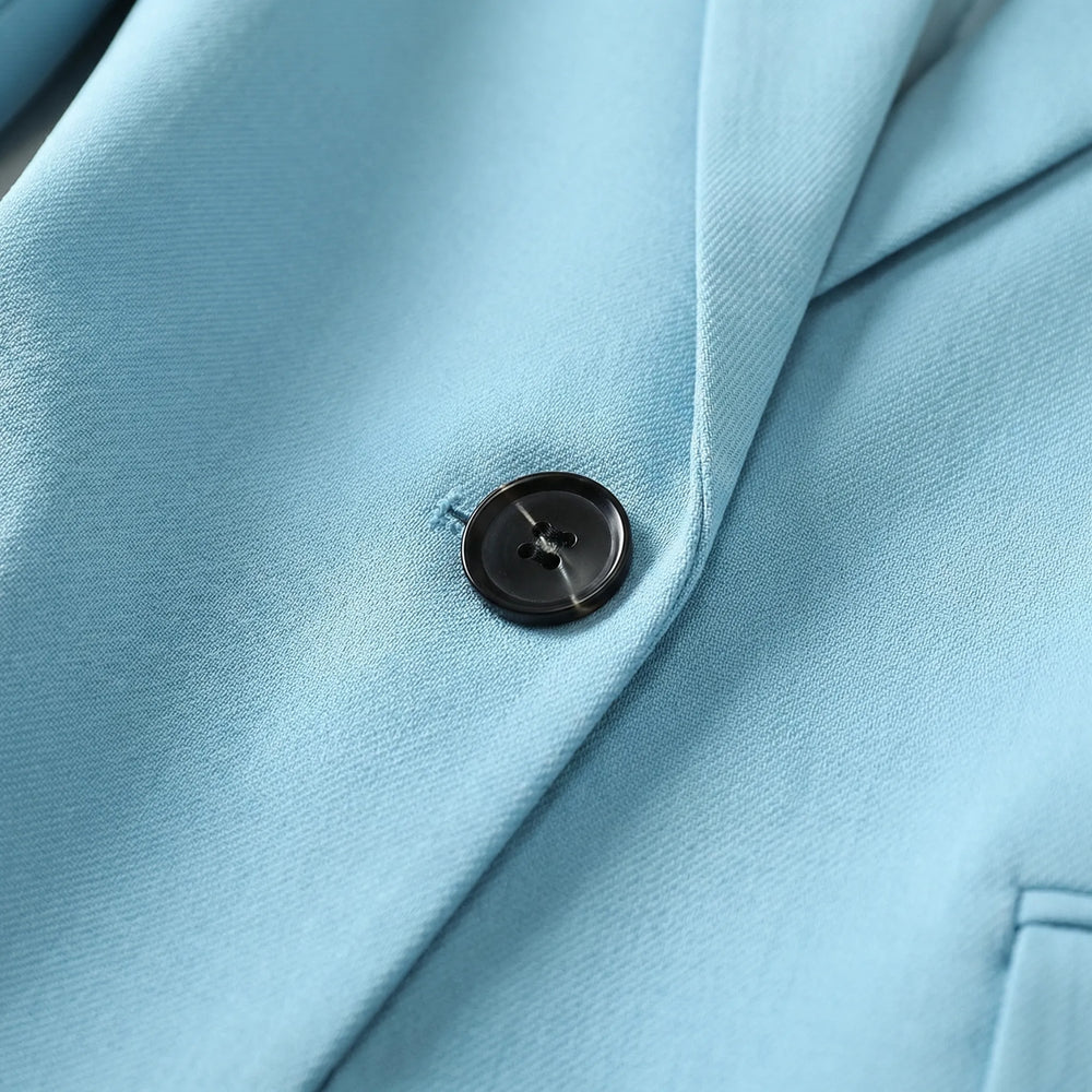 Novina - Single-Breasted Notch Lapel Blazer