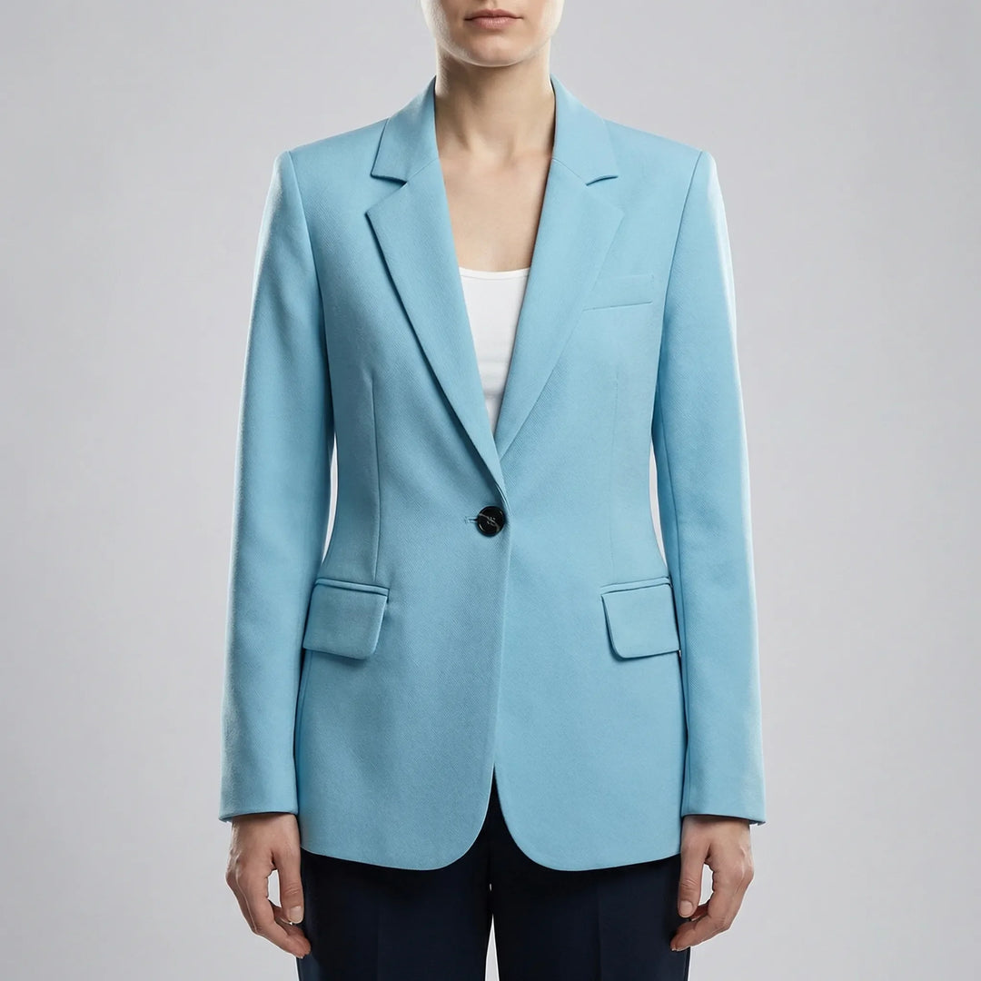 Novina - Single-Breasted Notch Lapel Blazer