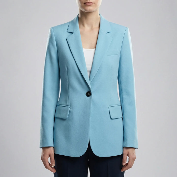 Novina - Single-Breasted Notch Lapel Blazer