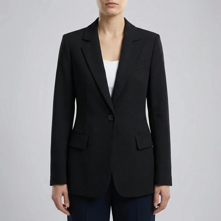 Novina - Single-Breasted Notch Lapel Blazer