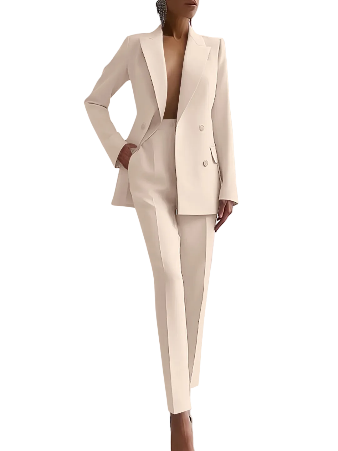 Elegant Två-Delar Blazer Set för Kvinnor