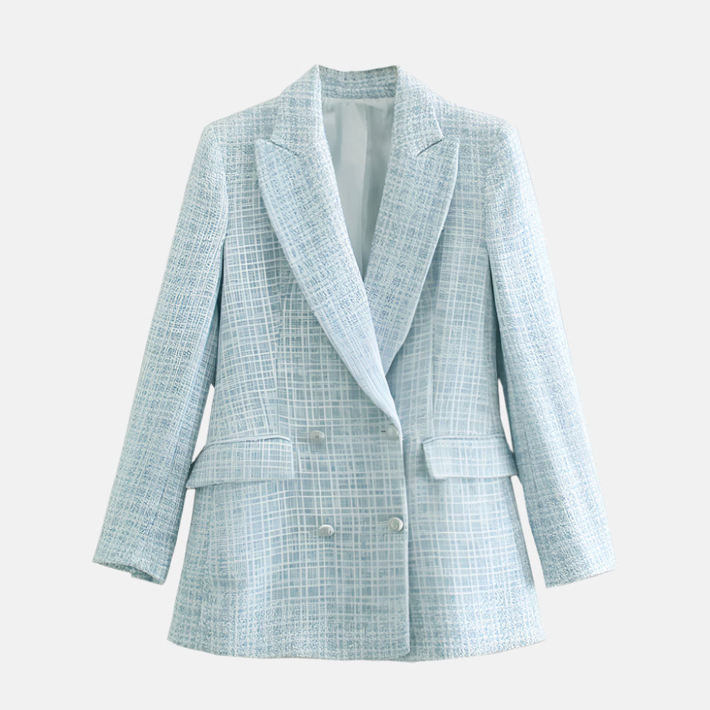 Elegant Tweed Blazer för Kvinnor