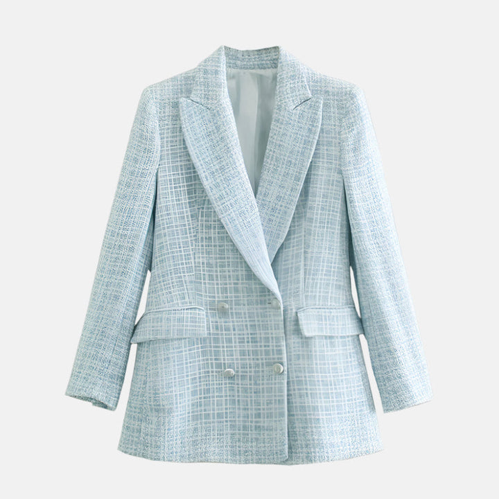 Elegant Tweed Blazer för Kvinnor