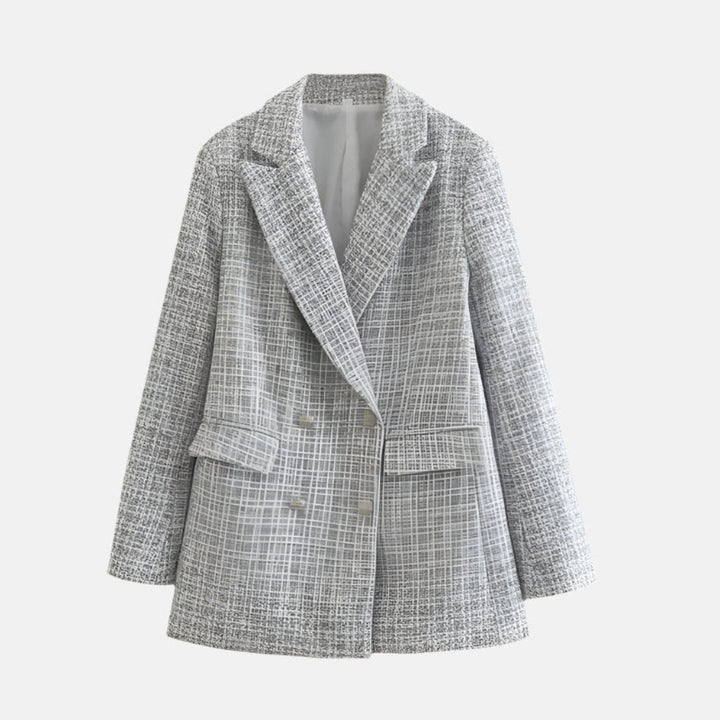 Elegant Tweed Blazer för Kvinnor