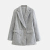 Elegant Tweed Blazer för Kvinnor