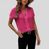 Elegant V-ringad Blus Timeless Charm för Kvinnor
