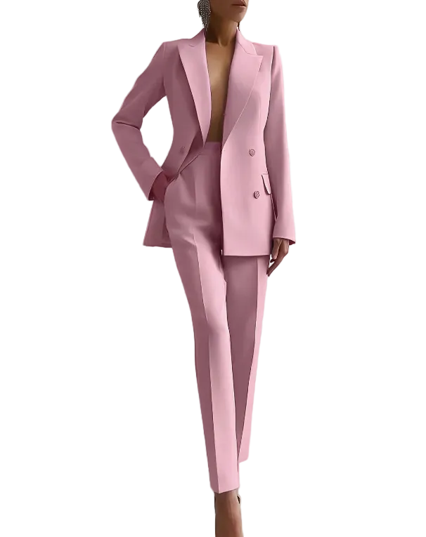 Elegant Två-Delar Blazer Set för Kvinnor