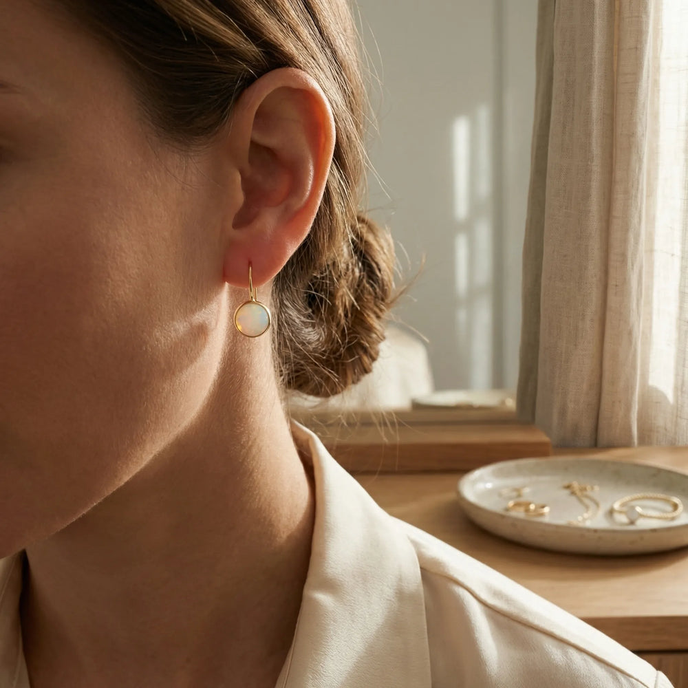 Opalique - Vintage-Inspired Opal Drop Earrings