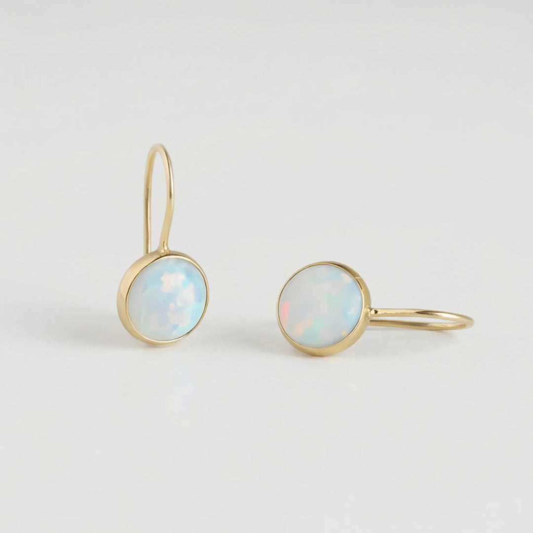 Opalique - Vintage-Inspired Opal Drop Earrings