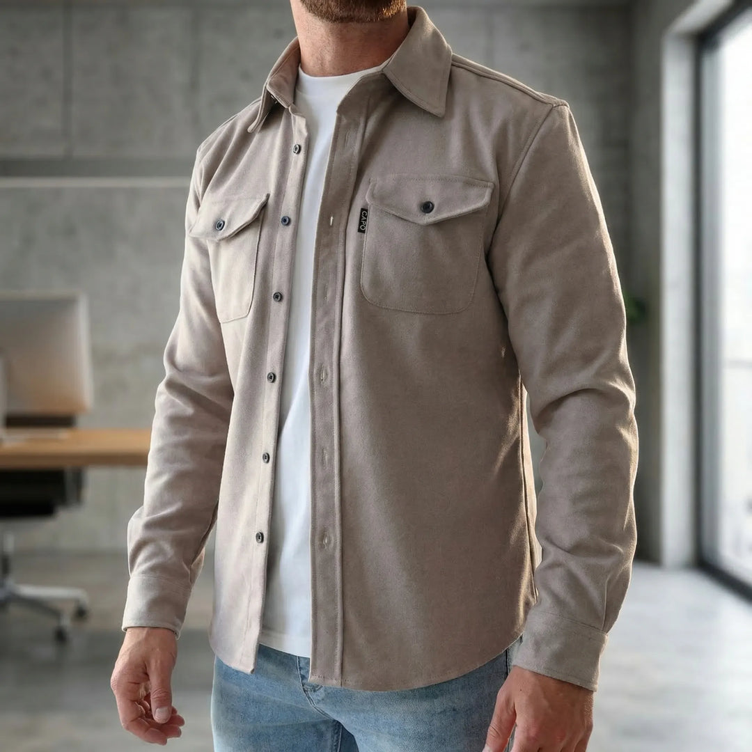 Ovront - Button-Up Overshirt With Chest Pockets