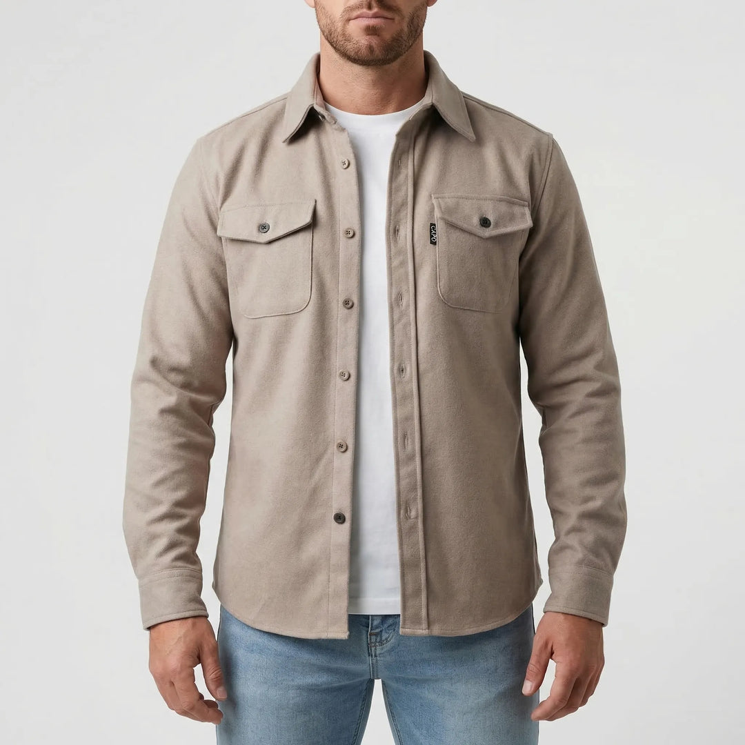 Ovront - Button-Up Overshirt With Chest Pockets