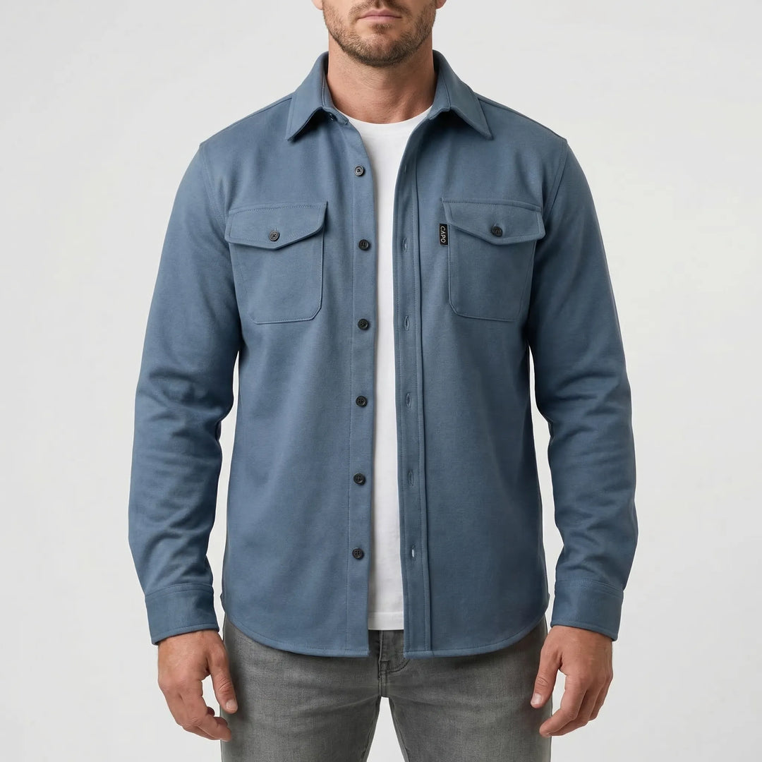 Ovront - Button-Up Overshirt With Chest Pockets