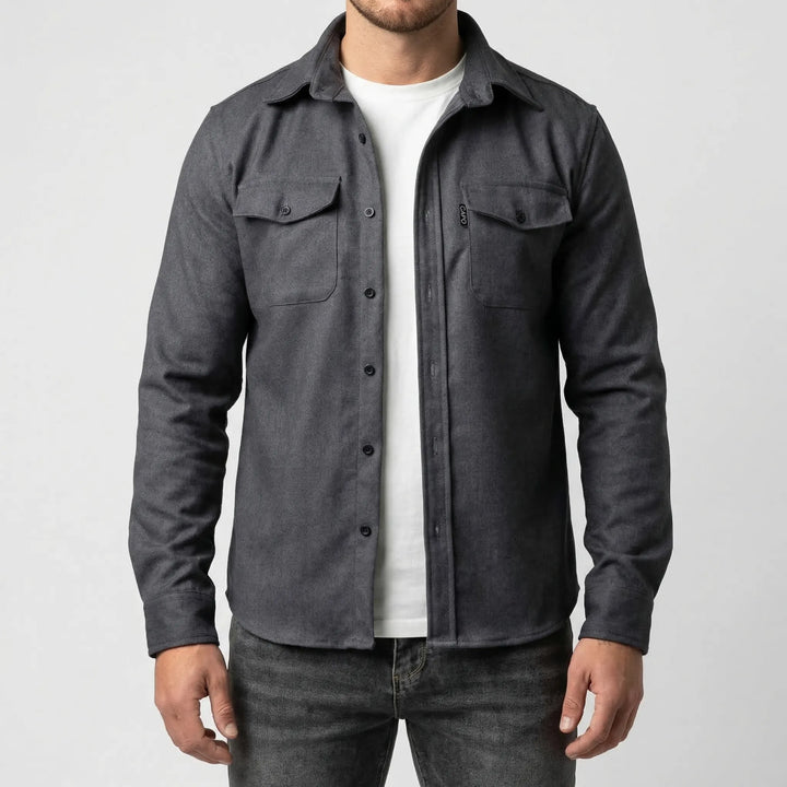 Ovront - Button-Up Overshirt With Chest Pockets