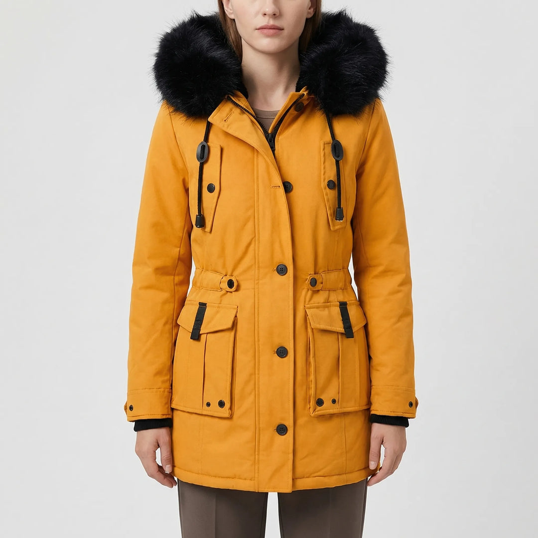 Parkella - Hooded Women's Parka With Fur-Trim