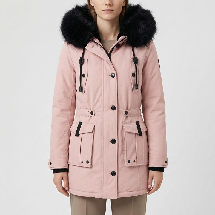 Parkella - Hooded Women's Parka With Fur-Trim