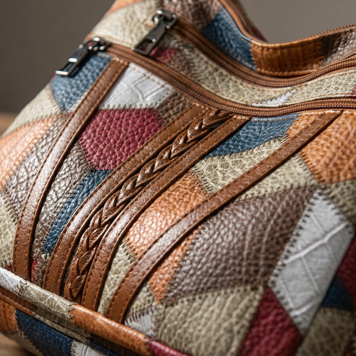 Patchovva - Structured Patchwork Shoulder Bag