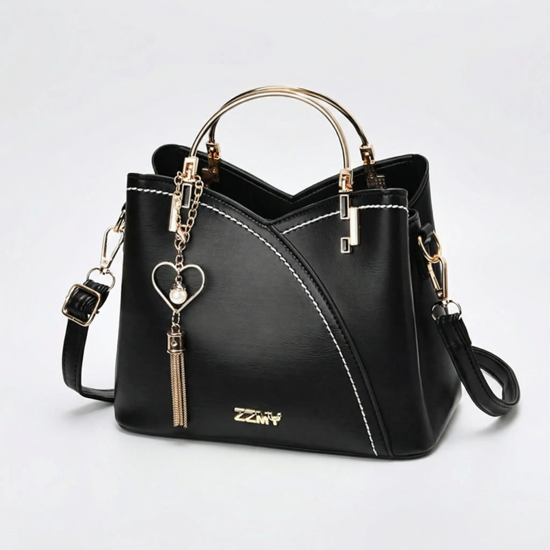 Patchwynn - Structured Patchwork Top-Handle Handbag