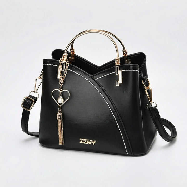 Patchwynn - Structured Patchwork Top-Handle Handbag