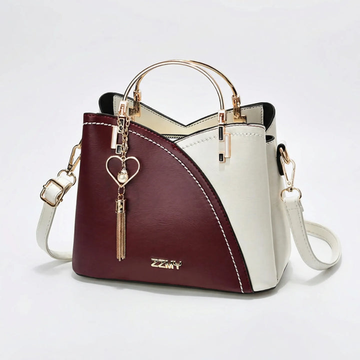 Patchwynn - Structured Patchwork Top-Handle Handbag