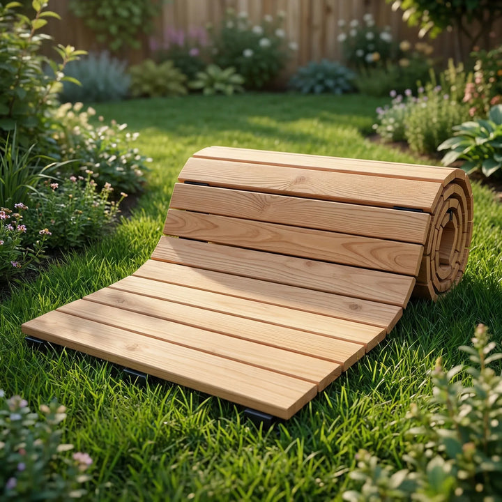 Pathroll - Roll-Out Wooden Garden Pathway