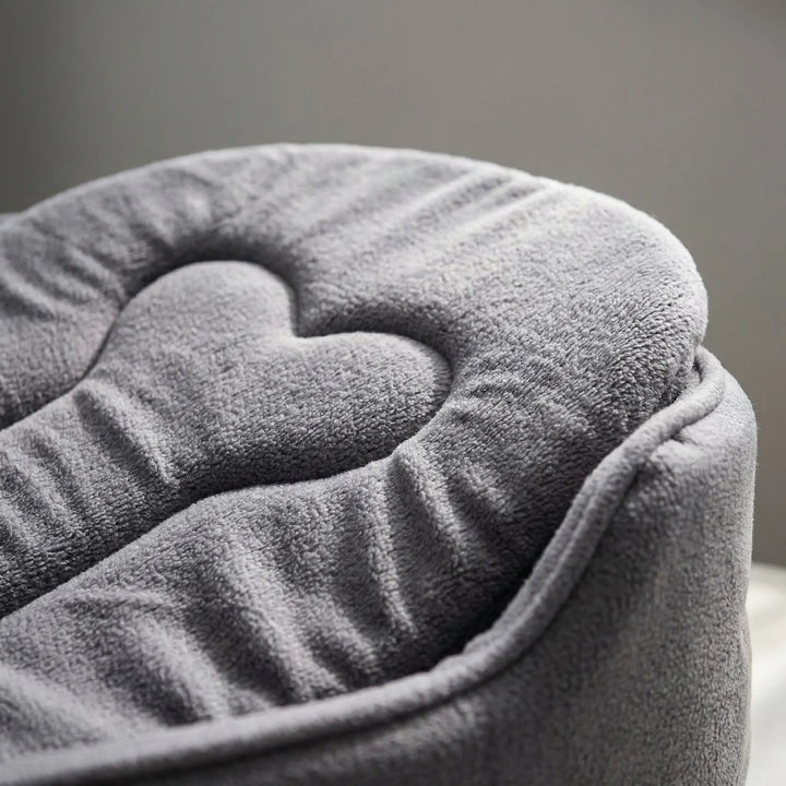 Pawvelo - Oval Plush Dog Bed With Raised Edges