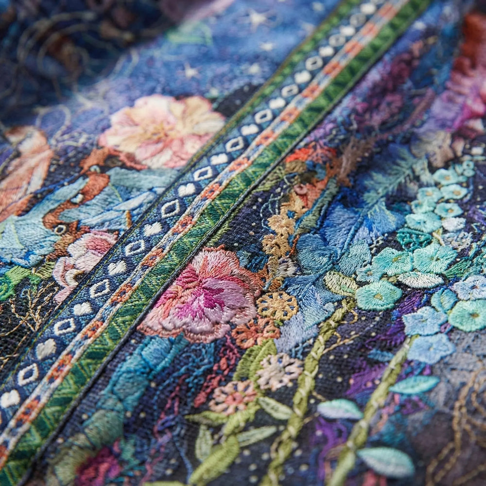 Petalvex - Open-Front Floral Printed Cardigan