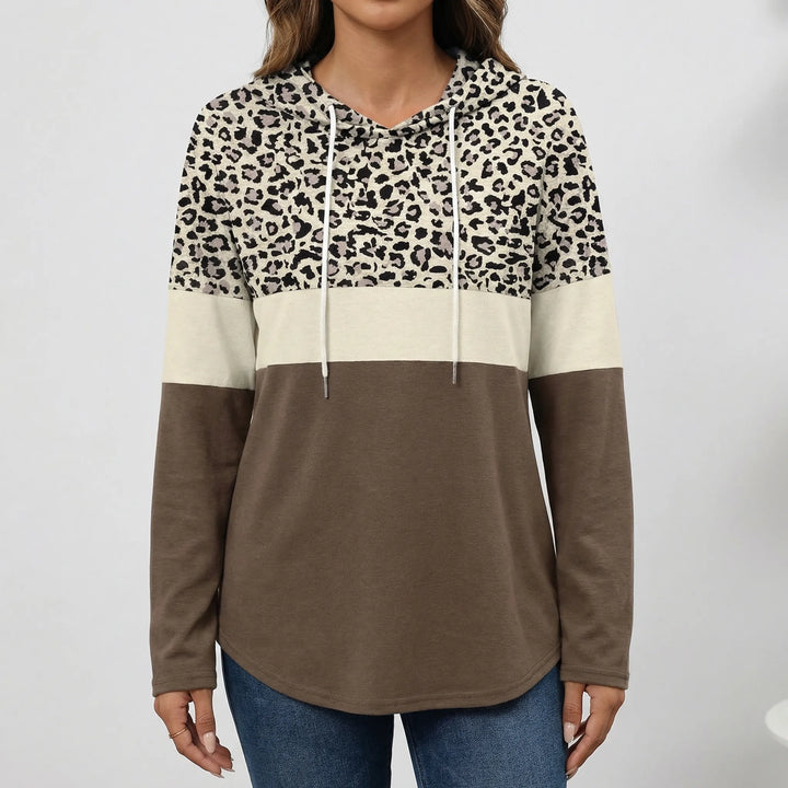 Plaidora - Long Sleeve Plaid Print Hoodie