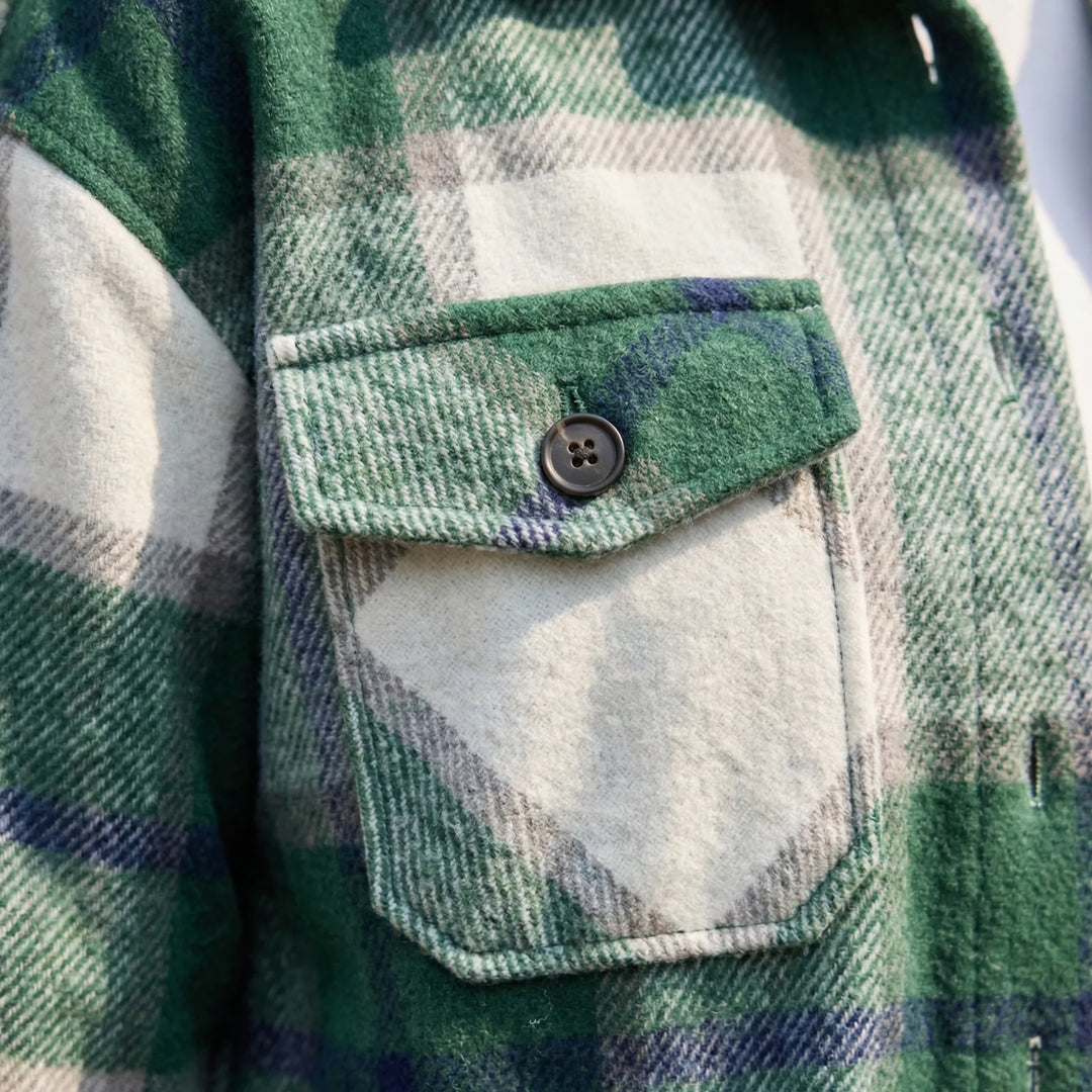 Plaidova - Relaxed Fit Plaid Shirt Jacket