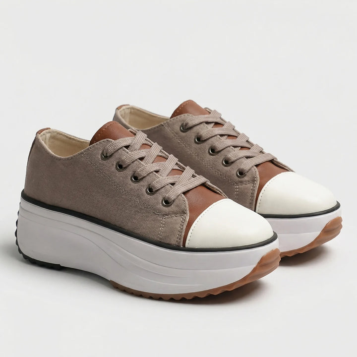Platavy - Lace-Up Platform Sneaker For Women
