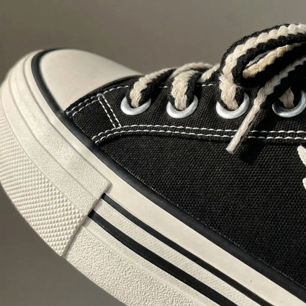 Platieva - Chunky Platform Lace-Up Sneaker