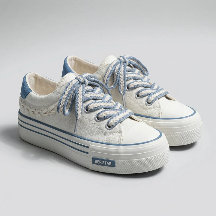 Platieva - Chunky Platform Lace-Up Sneaker
