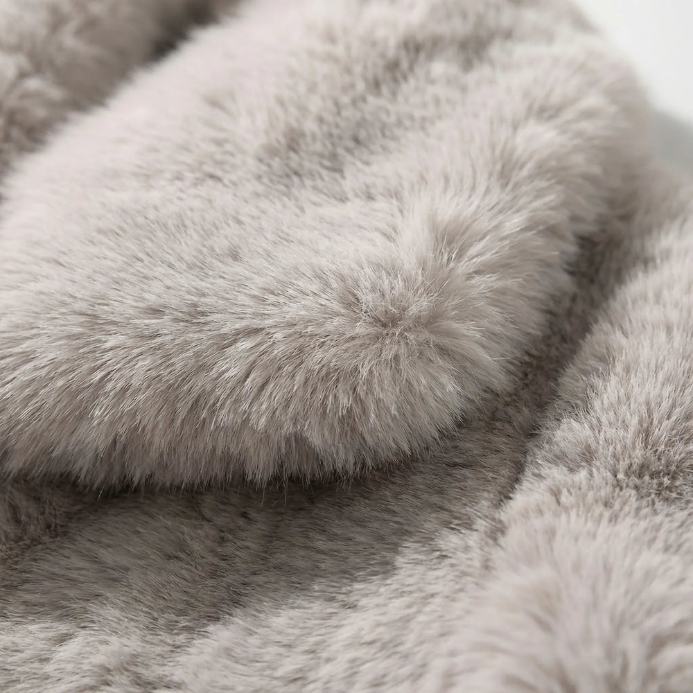 Plushova - Semi-Fitted Faux Fur Winter Jacket
