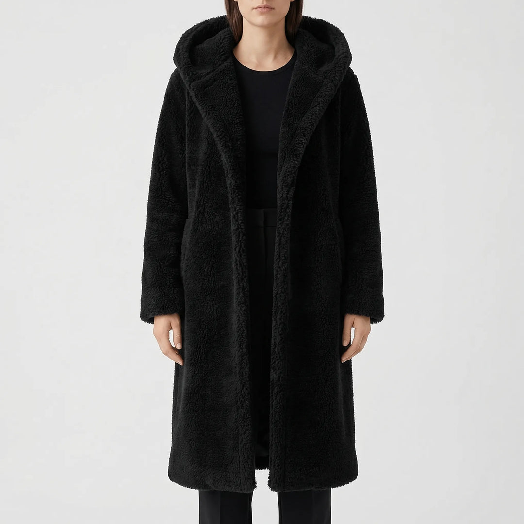 Plushwyn - Long Hooded Teddy-Texture Coat