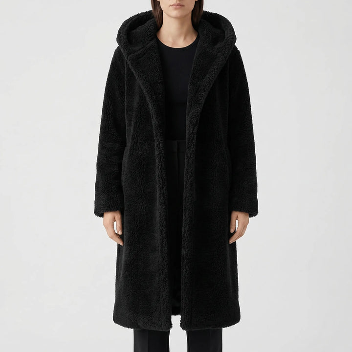 Plushwyn - Long Hooded Teddy-Texture Coat