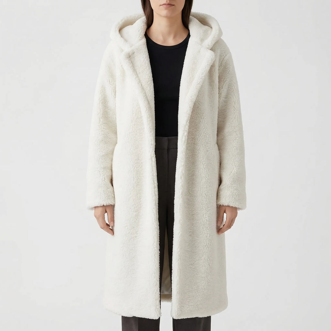 Plushwyn - Long Hooded Teddy-Texture Coat