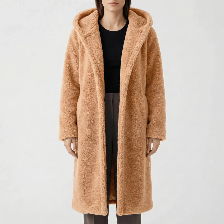Plushwyn - Long Hooded Teddy-Texture Coat