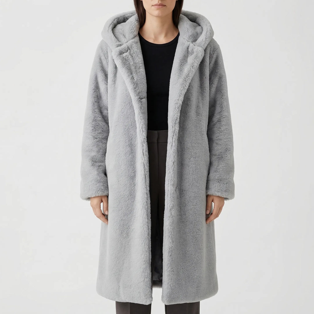 Plushwyn - Long Hooded Teddy-Texture Coat