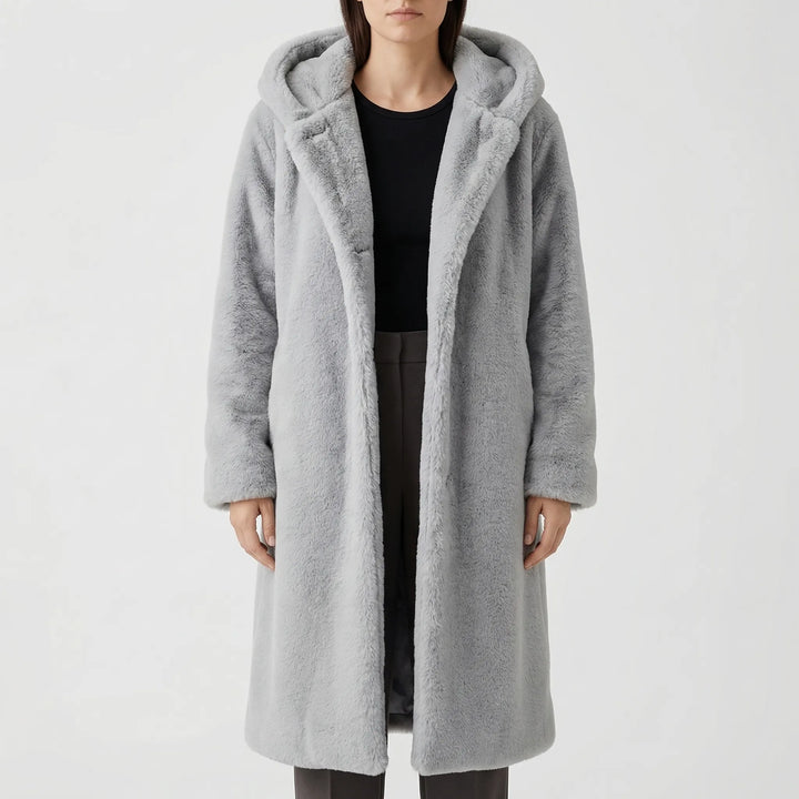 Plushwyn - Long Hooded Teddy-Texture Coat