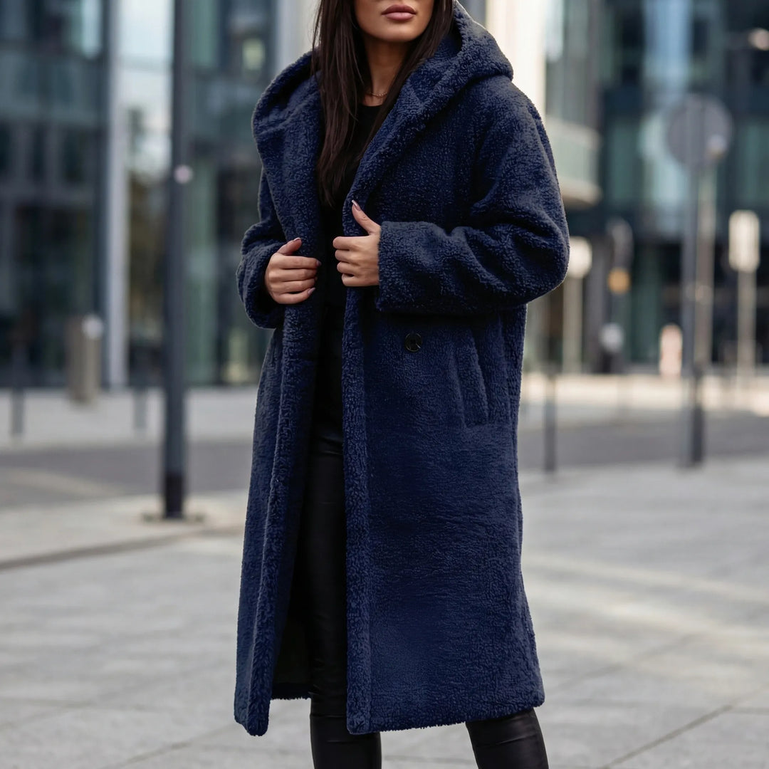 Plushwyn - Long Hooded Teddy-Texture Coat