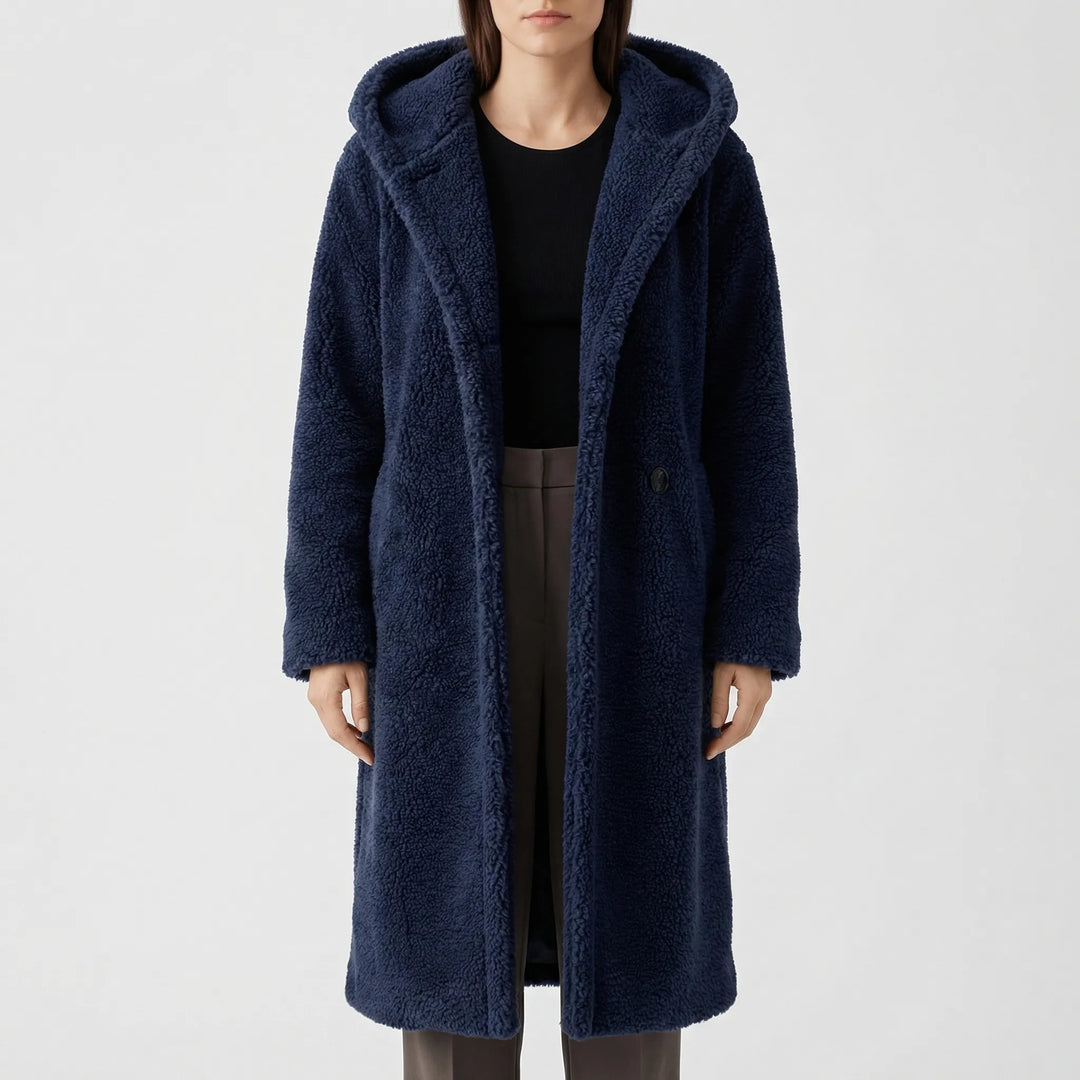 Plushwyn - Long Hooded Teddy-Texture Coat