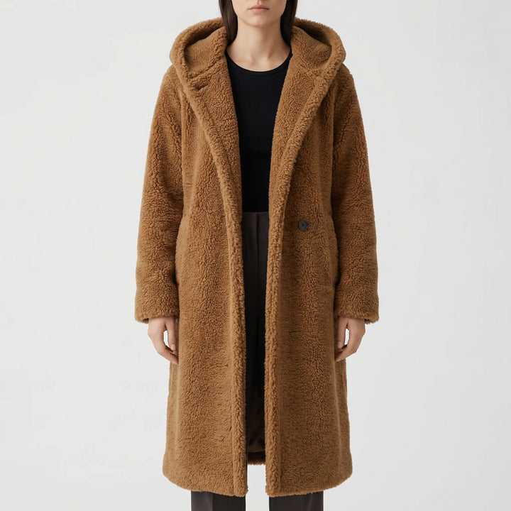 Plushwyn - Long Hooded Teddy-Texture Coat