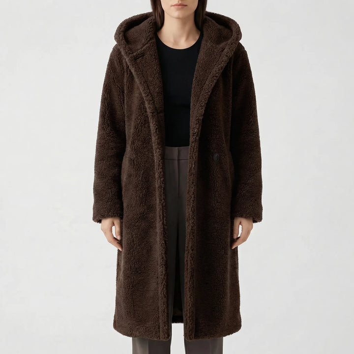 Plushwyn - Long Hooded Teddy-Texture Coat