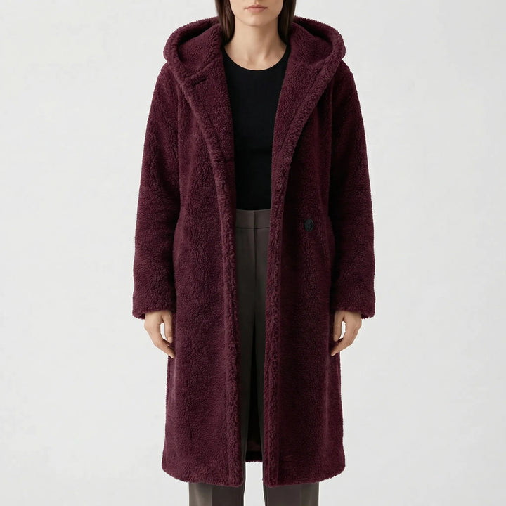 Plushwyn - Long Hooded Teddy-Texture Coat